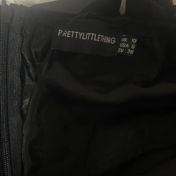 BLACK UNDERWIRE DETAIL DRAPED MIDI DRESS - Picture 7 of 9